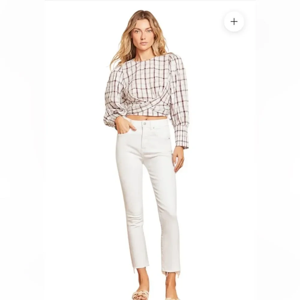VERONICA BEARD CARLY KICK FLARE RAW HEM Size 25 NWOT